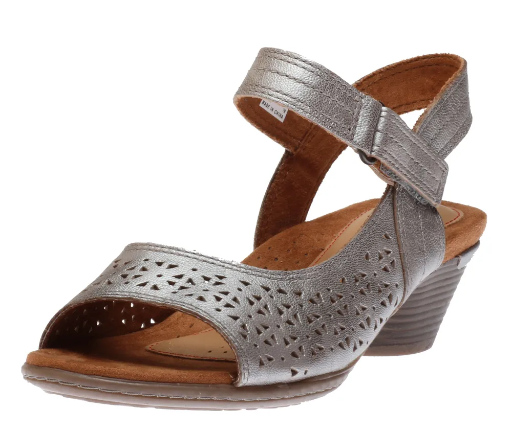 Laurel Metallic Perforated Sandal