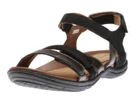 Rubey Black Three Strap Sandal