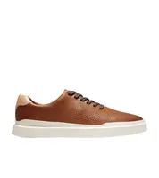 GrandPrø Rally Laser Cut Tan Brown Leather Lace-Up Sneaker