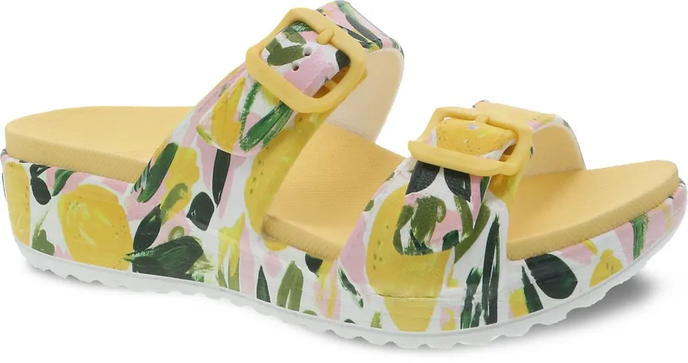 Kandi Lemons Yellow EVA Double Strap Slide Sandal