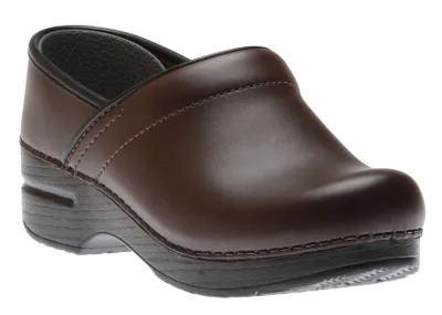 Professional Chocolate Brown Leather Clog