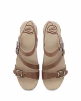 Sacha Tan Brown Leather Sandal