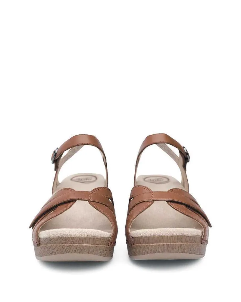 Season Camel Leather Sandal