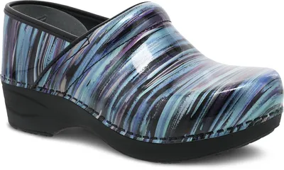 XP 2.0 Teal Striped Patent Leather Clog