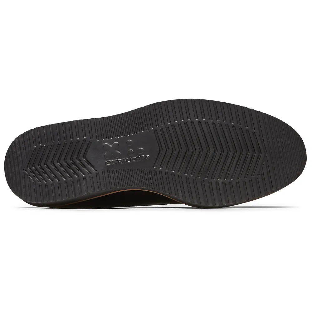 Clyde Black Leather Plain Toe Oxford Shoe