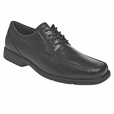 Douglas Black Leather Lace Up Oxford Dress Shoe