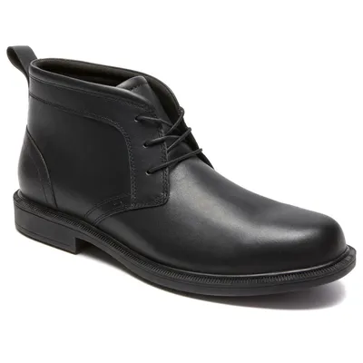 Johnson Black Leather Chukka Boot