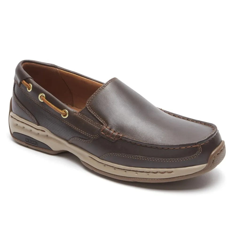 Waterford Brown Leather Slip-On Boat Shoe