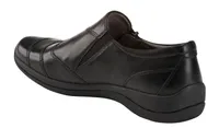 Kara Faraday Black Leather Zipper Slip-On Shoe