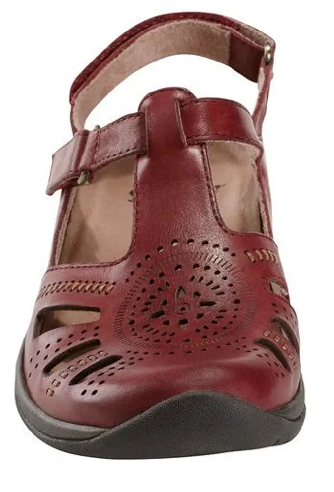 Kara Curie Bordeaux Leather Cutout Sandal