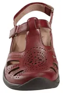 Kara Curie Bordeaux Leather Cutout Sandal