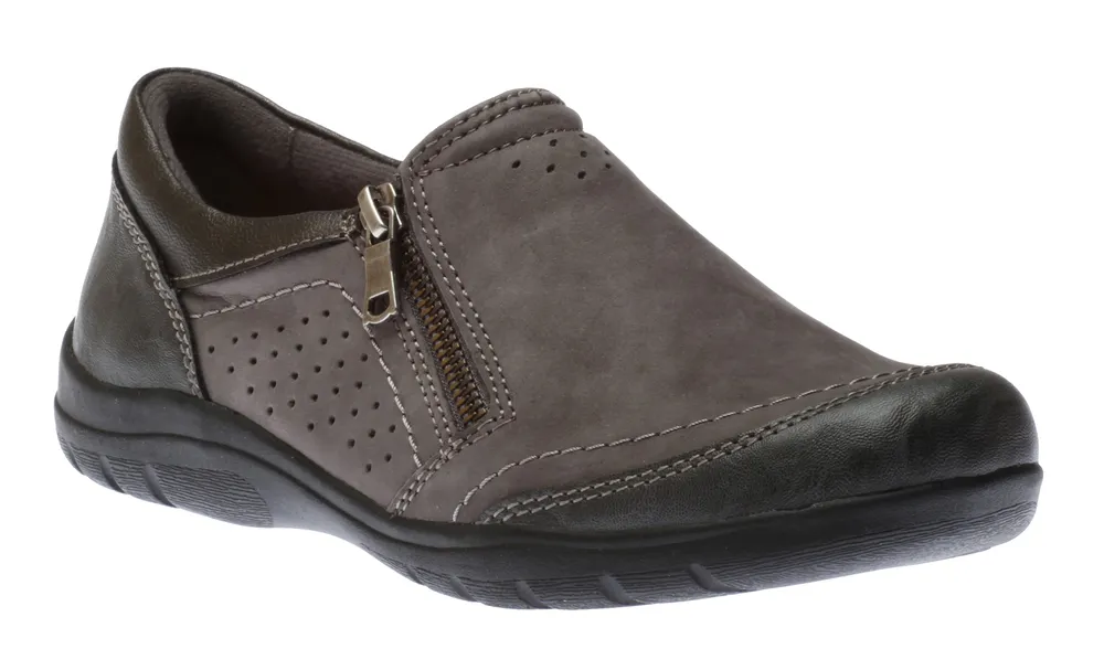Rapid Randall Dark Grey Zipper Slip-On Shoe