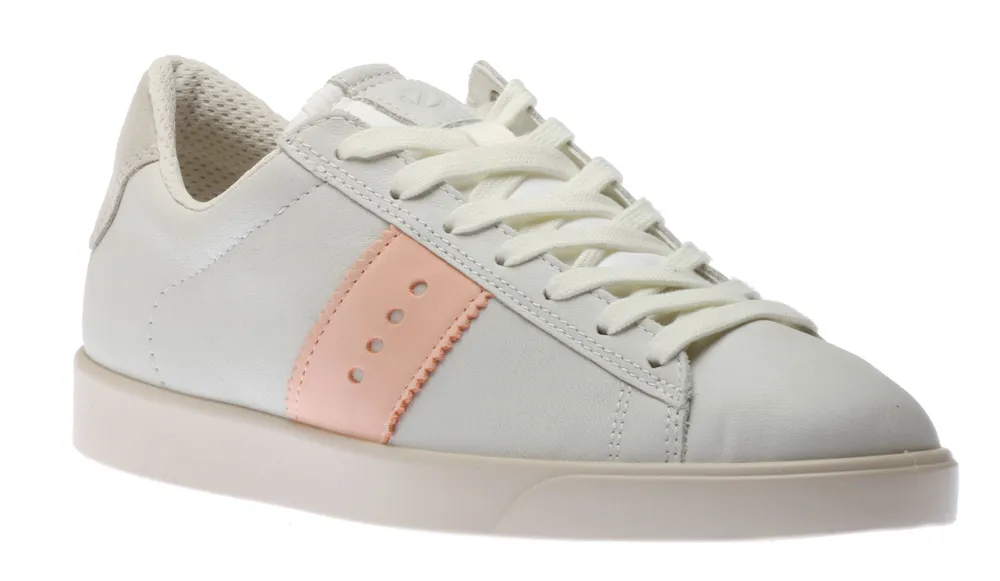 Street Lite White Peach Nectar Stripe Lace-Up Sneaker