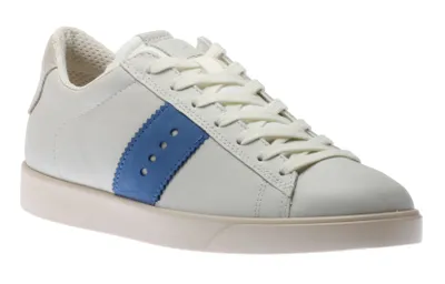 Street Lite White Regatta Blue Stripe Lace-Up Sneaker