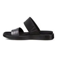 Flowt Black Leather Slide Sandal