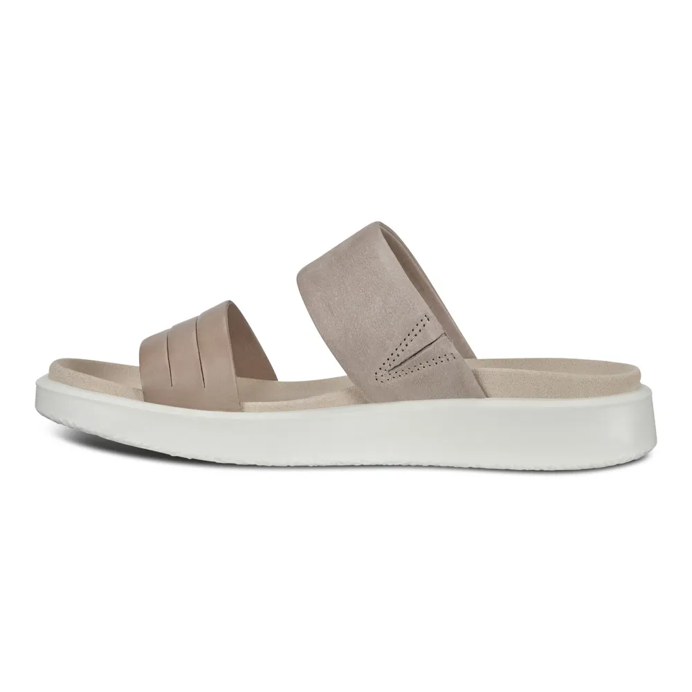 Flowt Grey Leather Slide Sandal