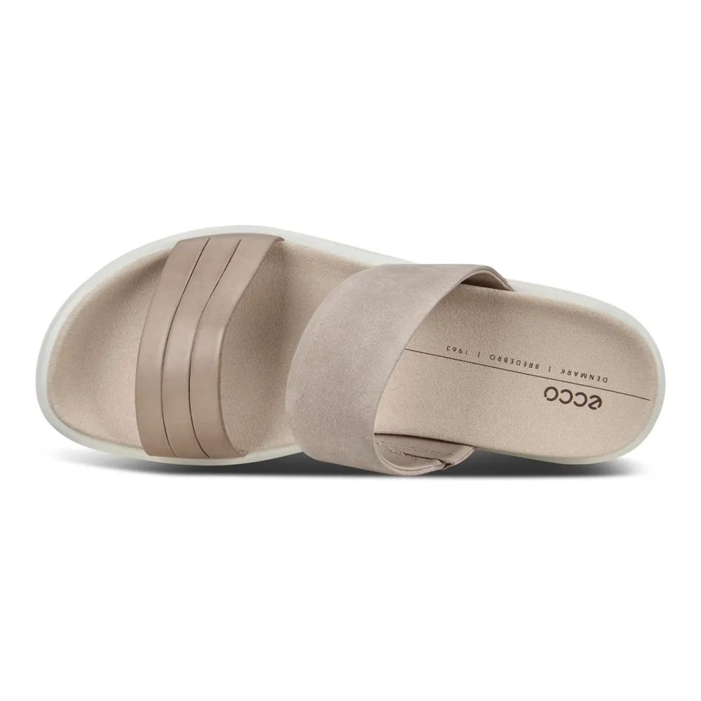 Flowt Grey Leather Slide Sandal