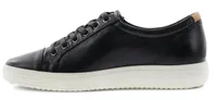Women's Soft 7 Black Leather Lace-Up Sneaker