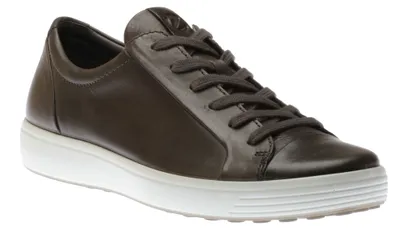 Men's Soft 7 Titanium Grey Leather Lace-Up Sneaker