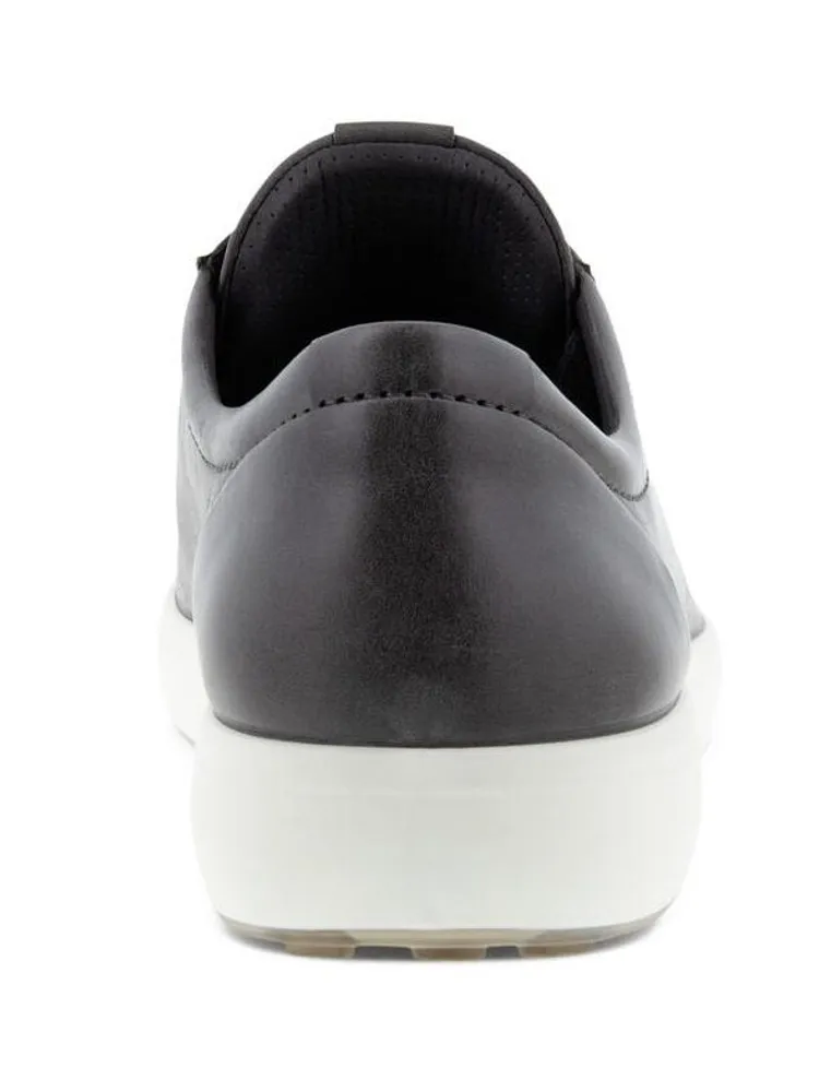 Men's Soft 7 Titanium Grey Leather Lace-Up Sneaker