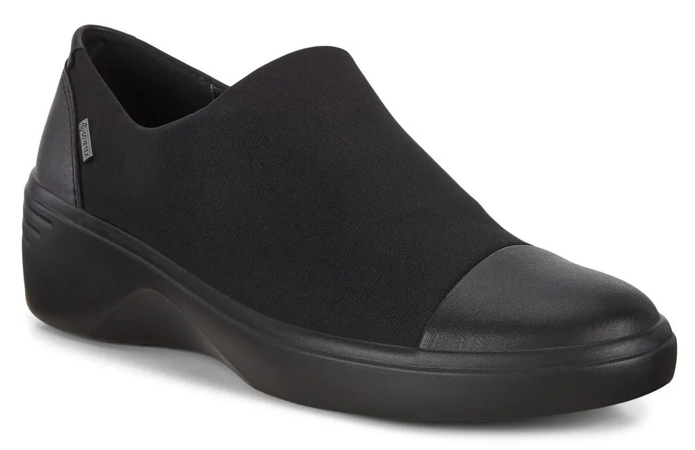 Soft 7 Black Gore-Tex Waterproof Slip-On Wedge Shoe