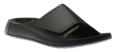 Men's 2nd Cozmo Black Leather Slide Sandal