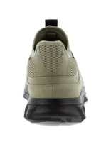 MX Vetiver Green Leather Mesh Slip-On Sneaker