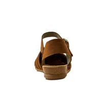 Stella Pleasant Wood Leather Closed-Toe Sandal