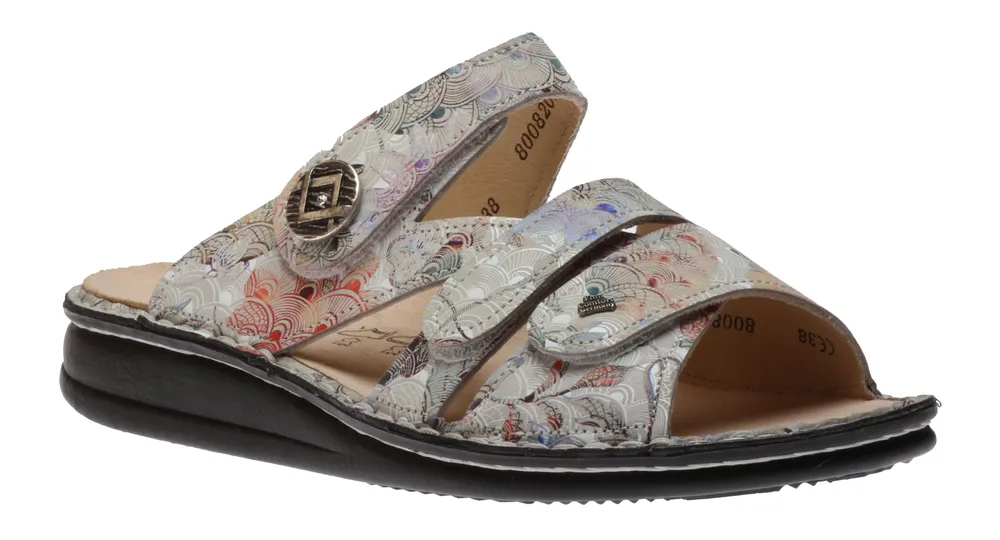 Agueda Multi Irpino Leather Slide Sandal