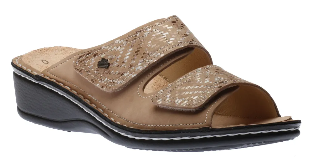 Jamaica Sesame Beige Slide Wedge Sandal