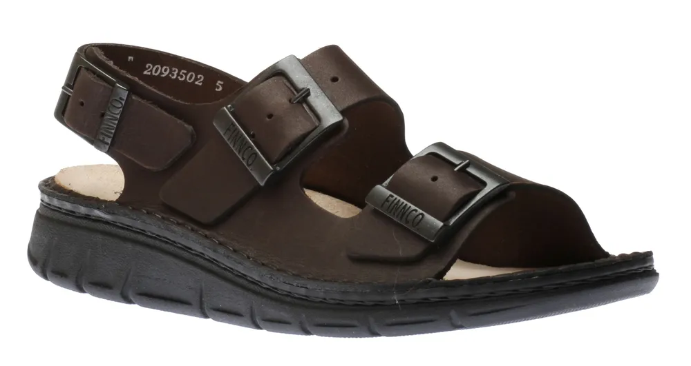 Nevis Grizzly Brown Leather Slingback Sandal