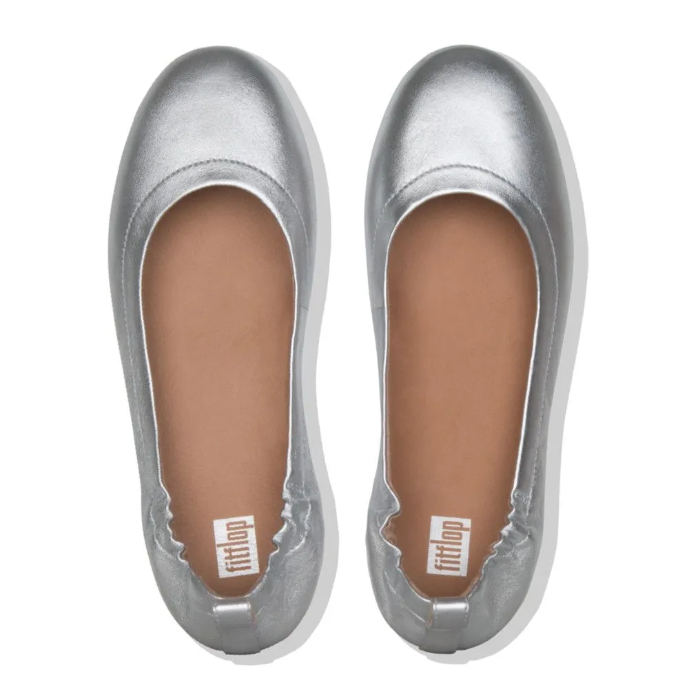 Allegro Silver Leather Ballet Flat