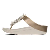 Deco Silver Pearlized Thong Sandal