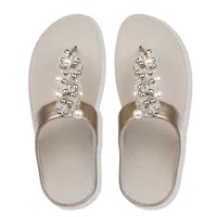 Deco Silver Pearlized Thong Sandal