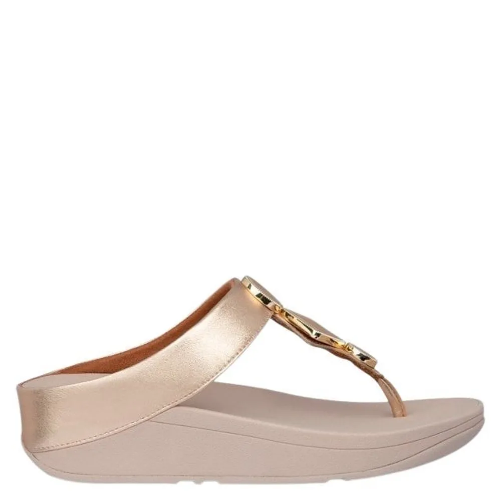 Leia Vintage Gold Thong Sandal