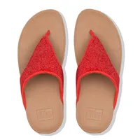 Lottie Shimmer Crystal Passion Red Thong Sandal