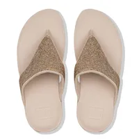 Lottie Shimmer Crystal Artisan Gold Thong Sandal