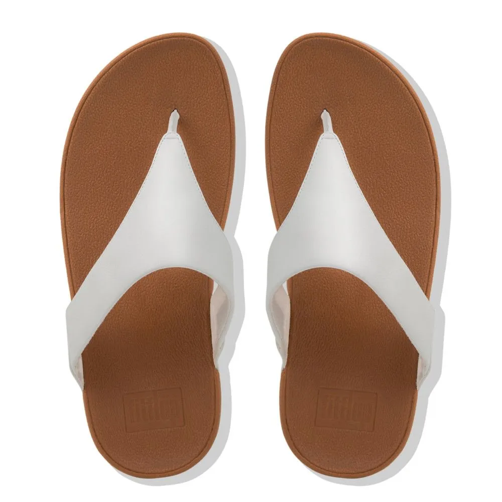 Lulu Urban White Leather Thong Sandal