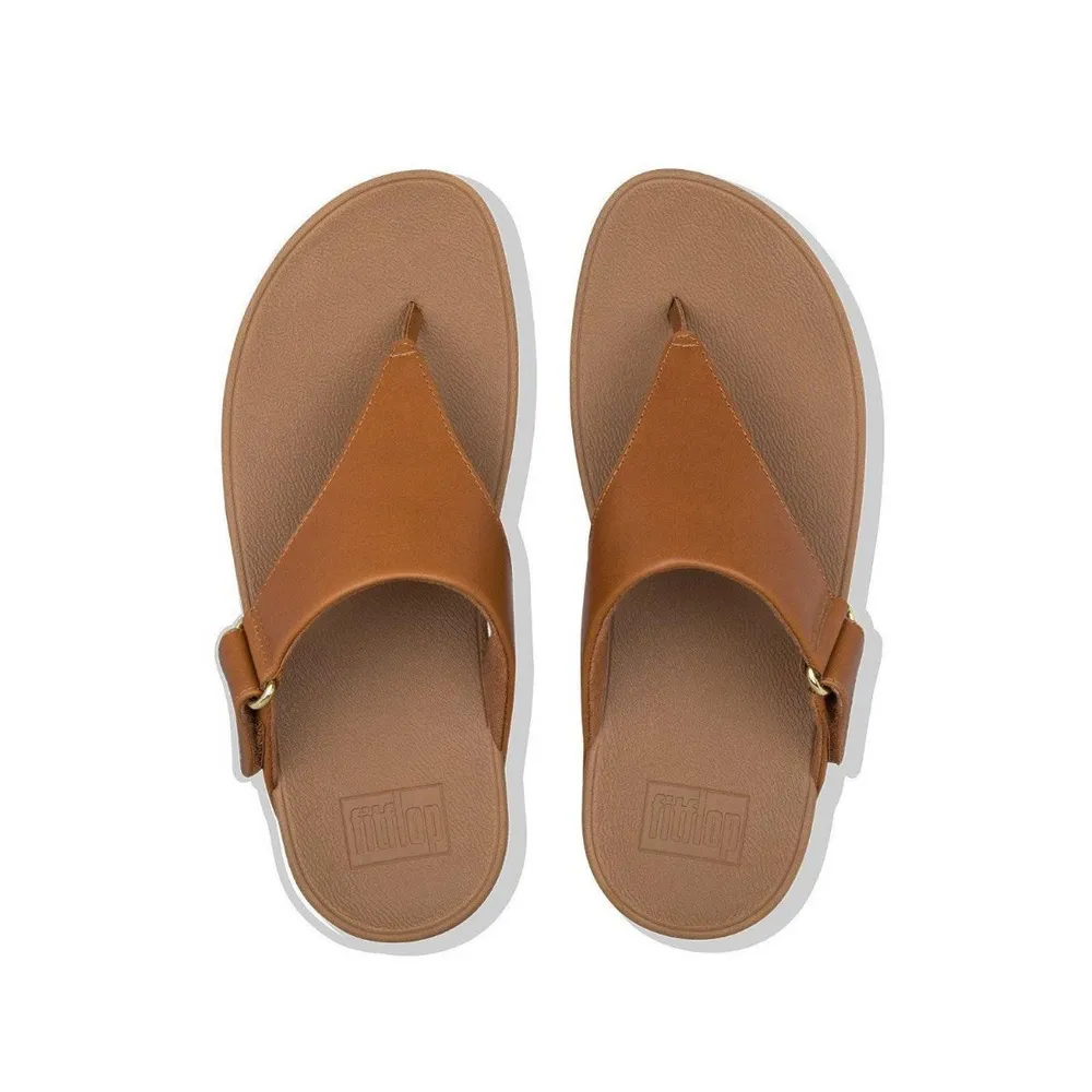 Sarna Tan Brown Leather Thong Sandal