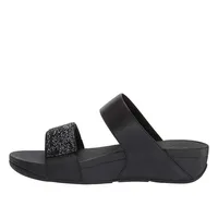 Sparklie Black Crystal Embellished Slide Sandal