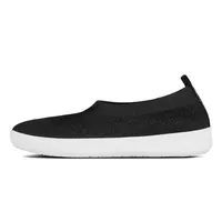 Uberknit Ballerina Black / White Slip-On Flat