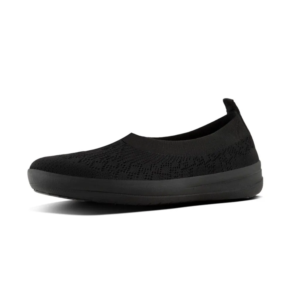 Uberknit All Black Ballerina Slip-On Flat