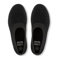 Uberknit All Black Ballerina Slip-On Flat