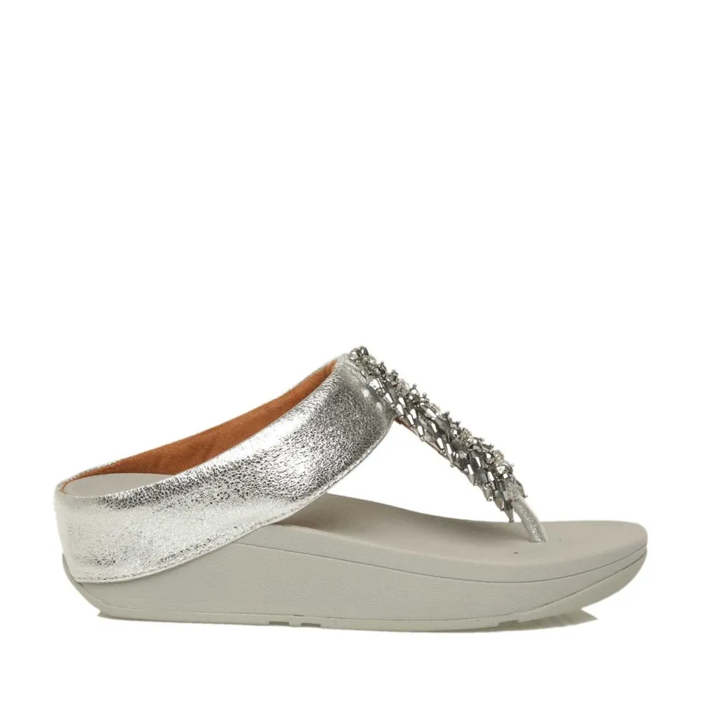 Velma Adorn Silver Thong Sandal