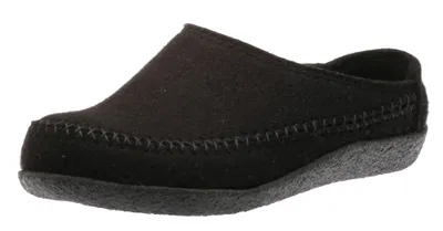 Fletcher Black Wool Felt Clog