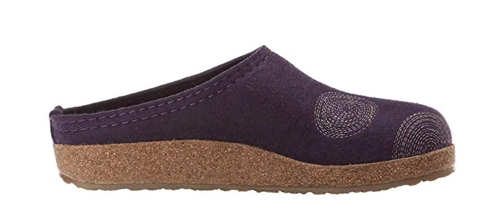 Spirit Purple Eggplant Wool Felt Clog