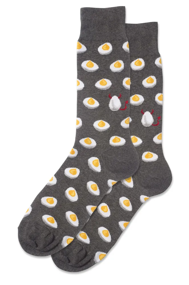 Hotsox Men's Deviled Eggs Crew Socks