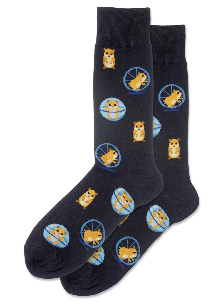 Hotsox Men's Hamster Wheel Crew Socks