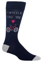 Hotsox Men's I Wheelie Like You Crew Socks