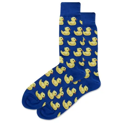 Hotsox Men's Rubber Duck Crew Socks